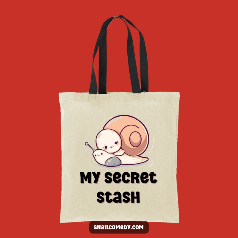 Funny Snail Pebble Hide Tote Bag - Eco-Friendly Cartoon Snail Carry-All, Funny Gift