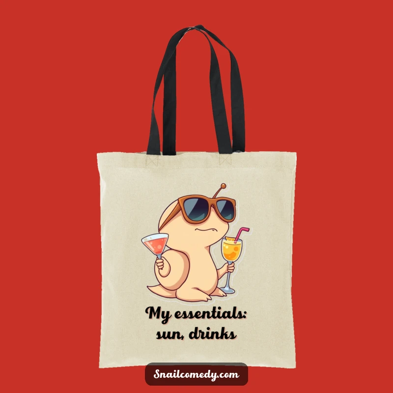 Funny Surprised Snail Tote Bag, Cocktail Party Essential, Cool Accessory Gift