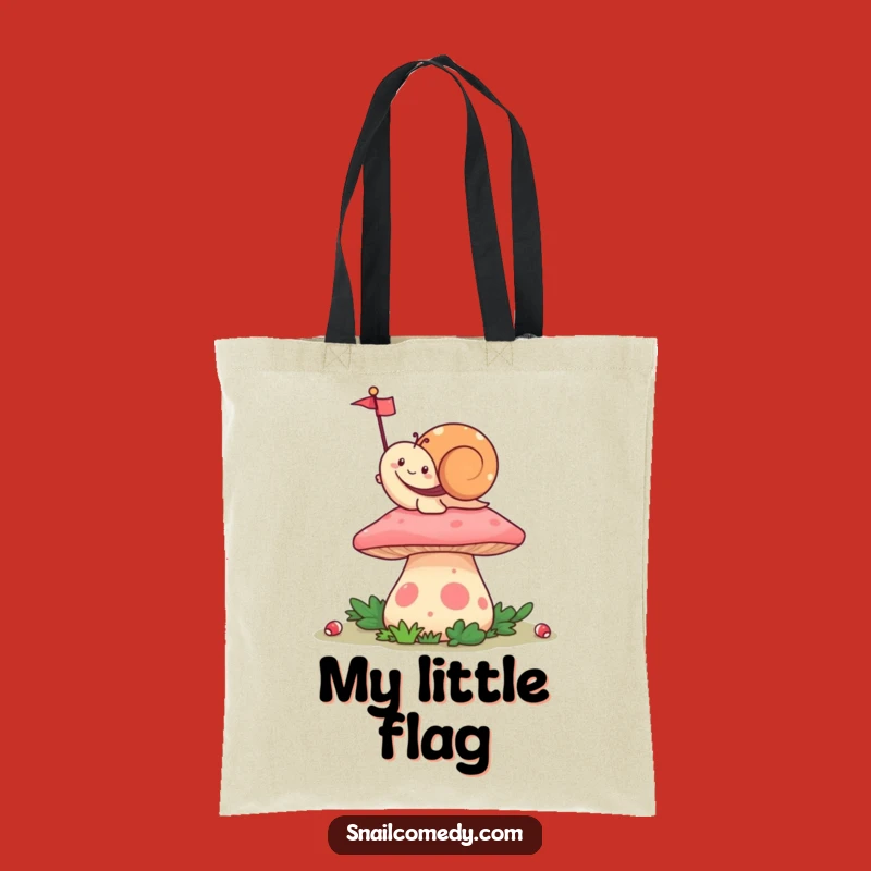 Funny Waving Snail Tote Bag: Happy Kawaii Celebration On-the-Go
