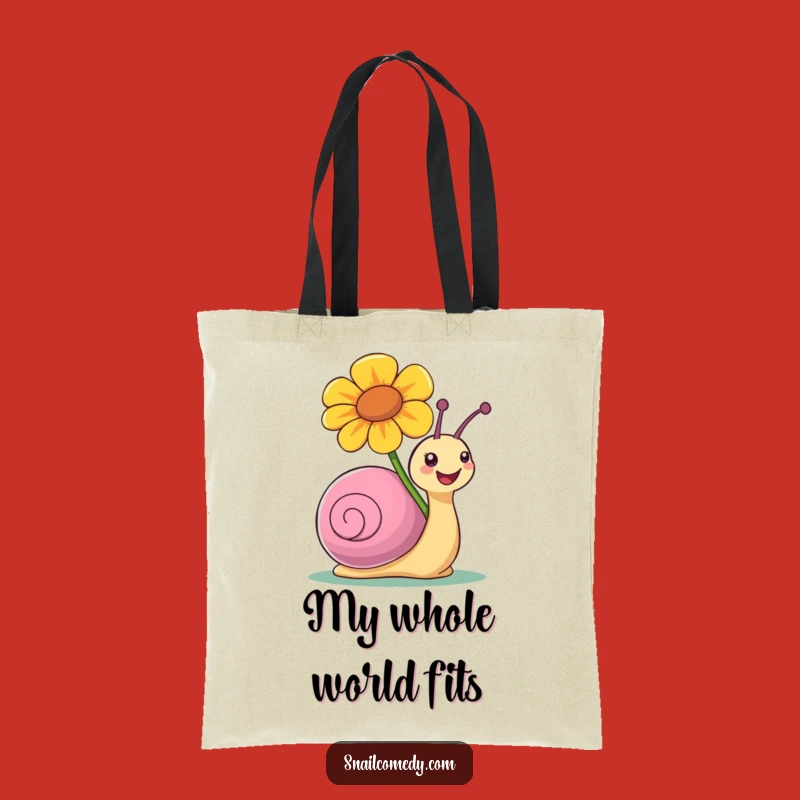 Funny Snail Flower Tote Bag: Carry Your Happiness, Stylish Comedic Gift