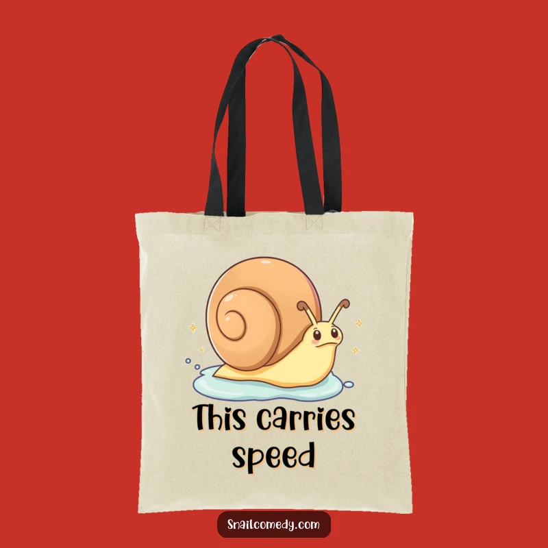 Funny Fast Snail Tote Bag: Sparkle & Go - Stylish & Comical Gift